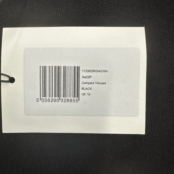 Victoria Beckham Body Conscious Cap Sleeve Fitted Knit Mini Dress in Black - Picture 8 of 12